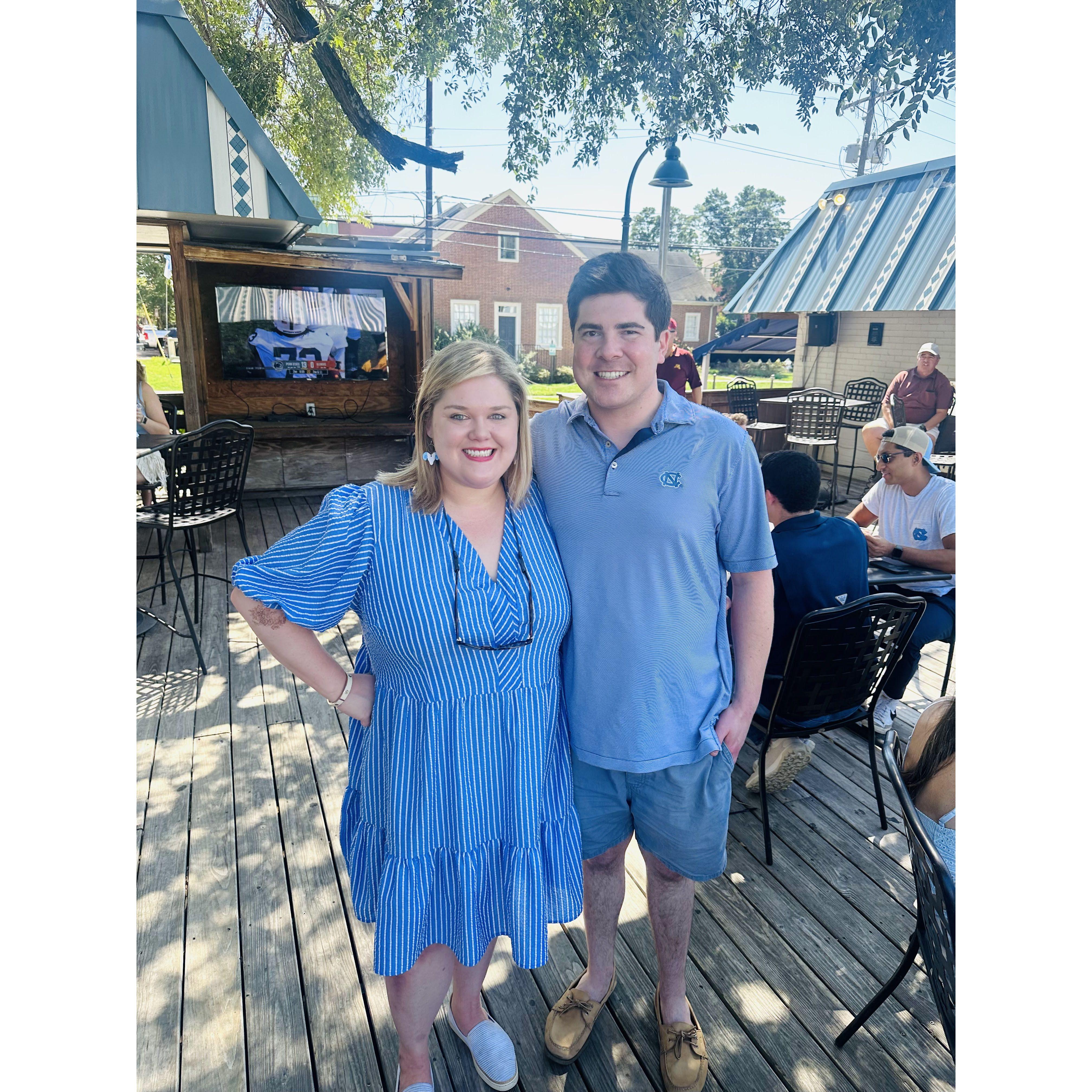 Alex's first UNC Tailgate at Bob's