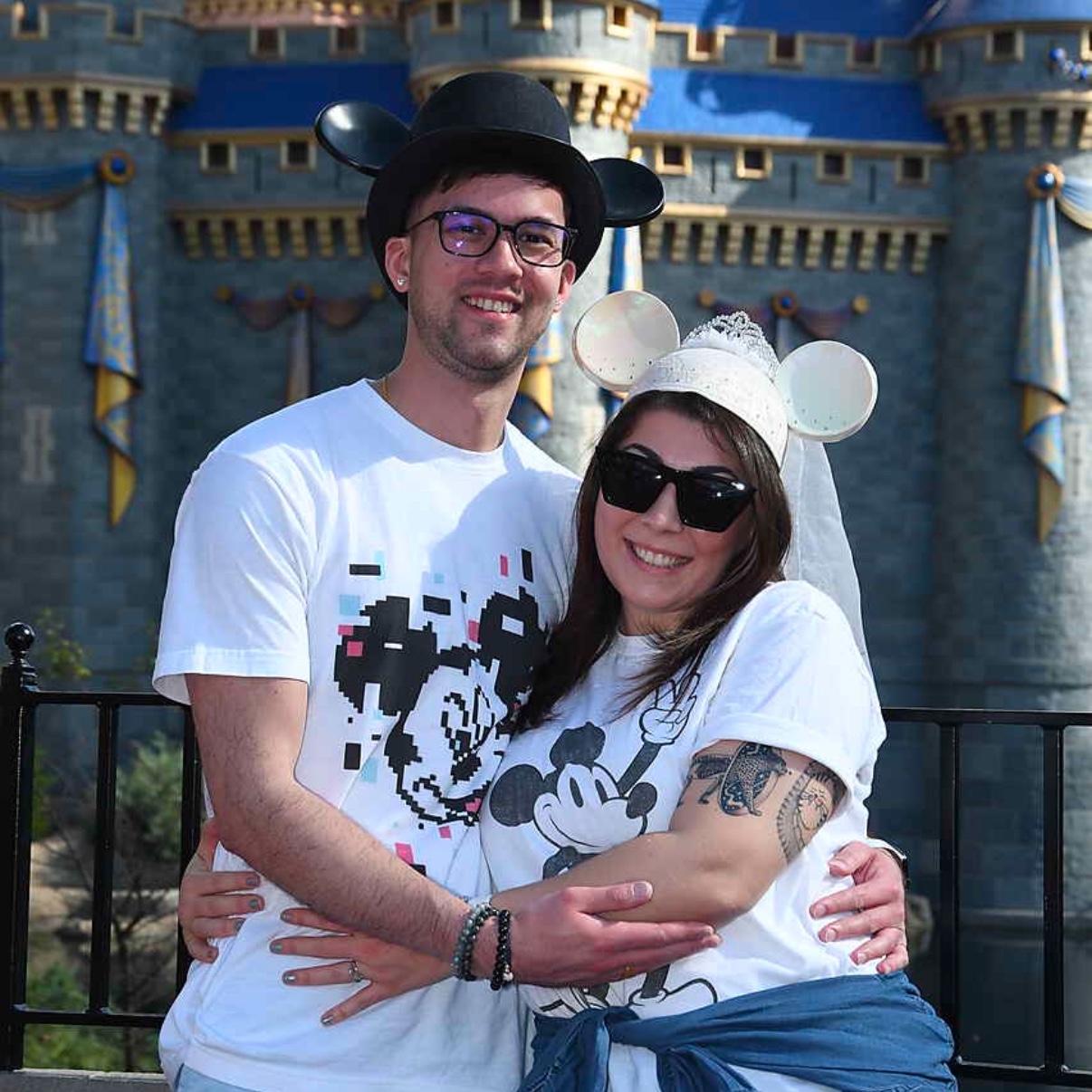 Here are the hats again in Disney, when we were engaged 💍