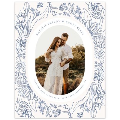Dusty Cobalt, Blue Wedding Digital Save the Date - Corentine Photo