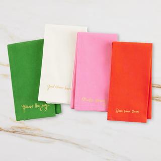 Holiday Cheers Assorted Cloth Napkin, Set of 4