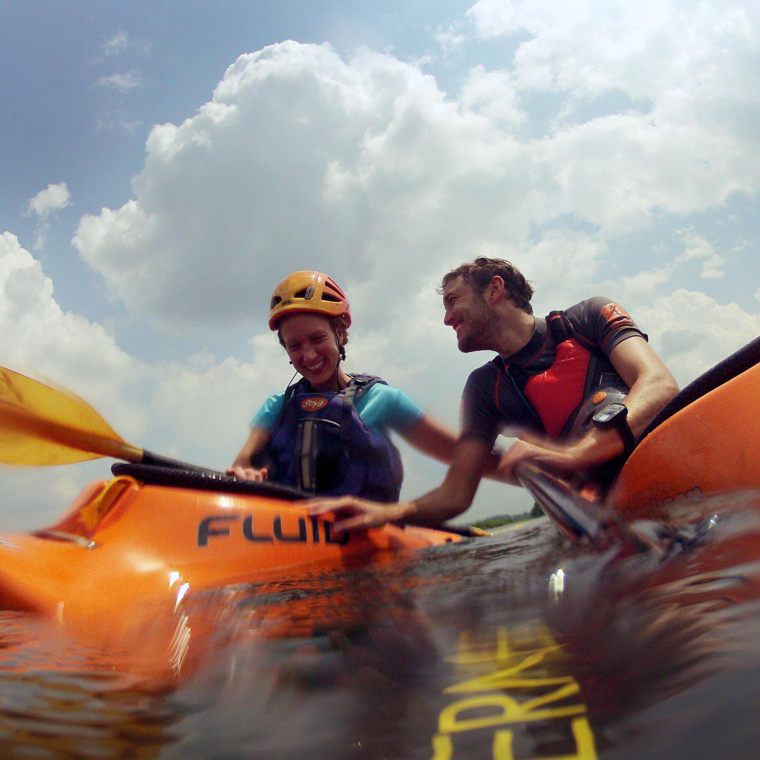 Kayaking together on the Nile.