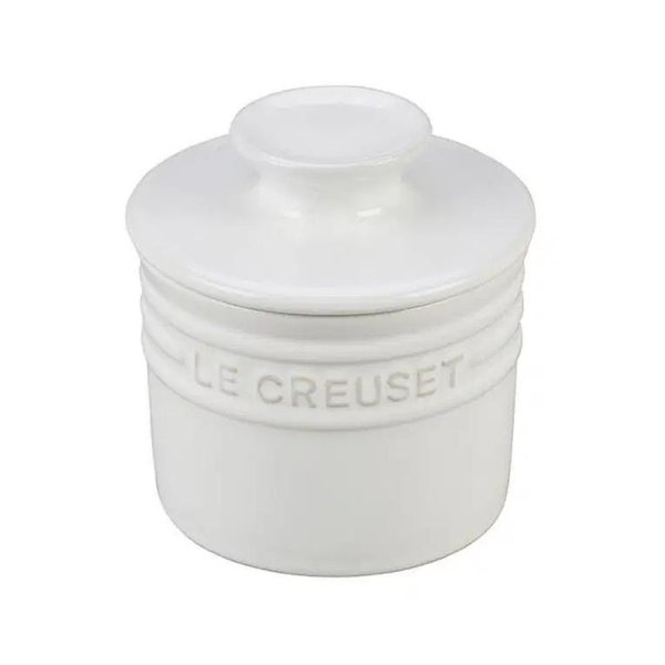 Le Creuset Stoneware Butter Crock, 6 oz., White