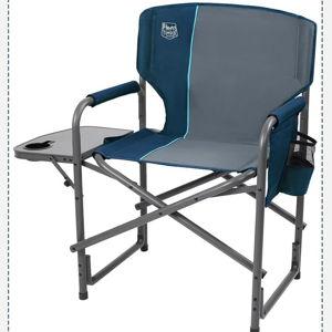 TIMBER RIDGE Folding Camping Chair, Portable Lightweight Aluminum Directors Chair with Side Table and Side Pocket for Outdoor, Lawn