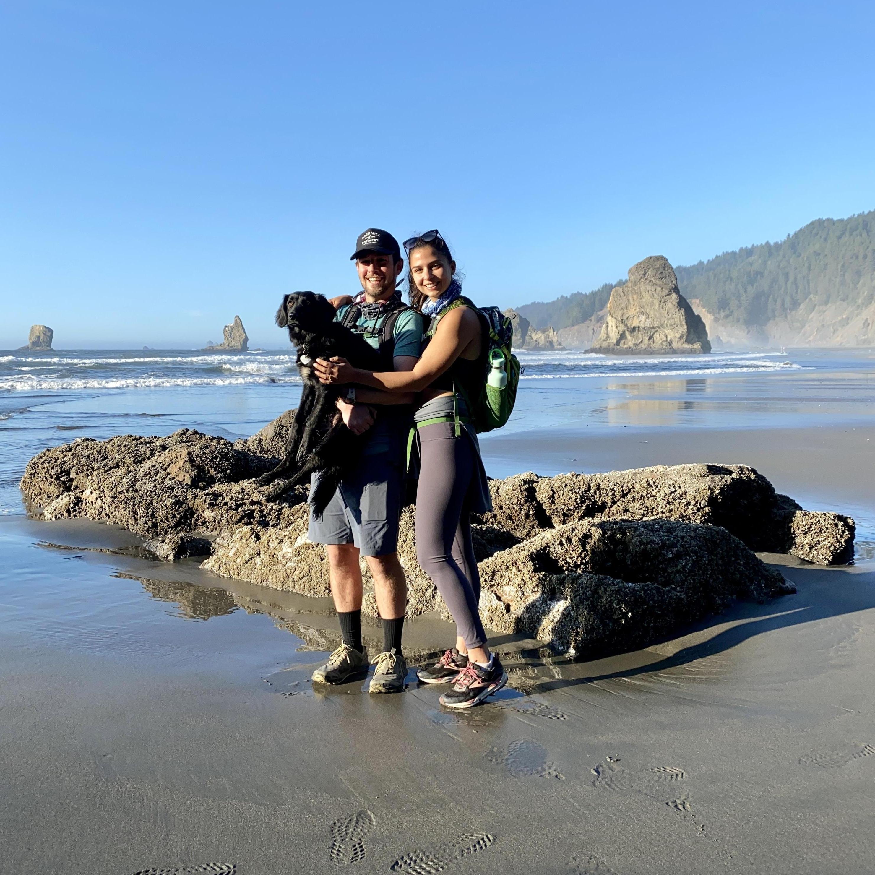 Exploring the Oregon coast.