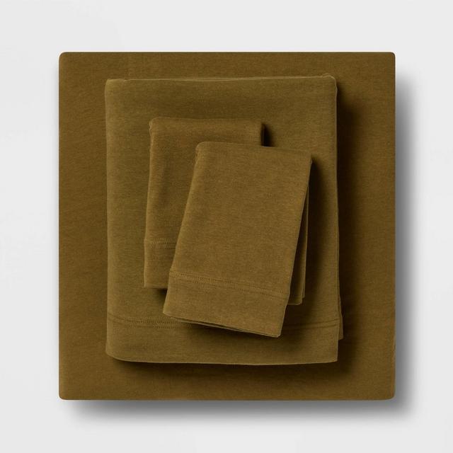 King Jersey Pillowcase Set Olive - Room Essentials™