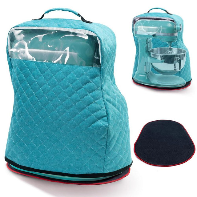 Stand Mixer Cover with Appliance Sliders Compatible with KitchenAd Mixer 6/7/8 Quart with Pockets for Kitchen Ad Accessories and Attachments
