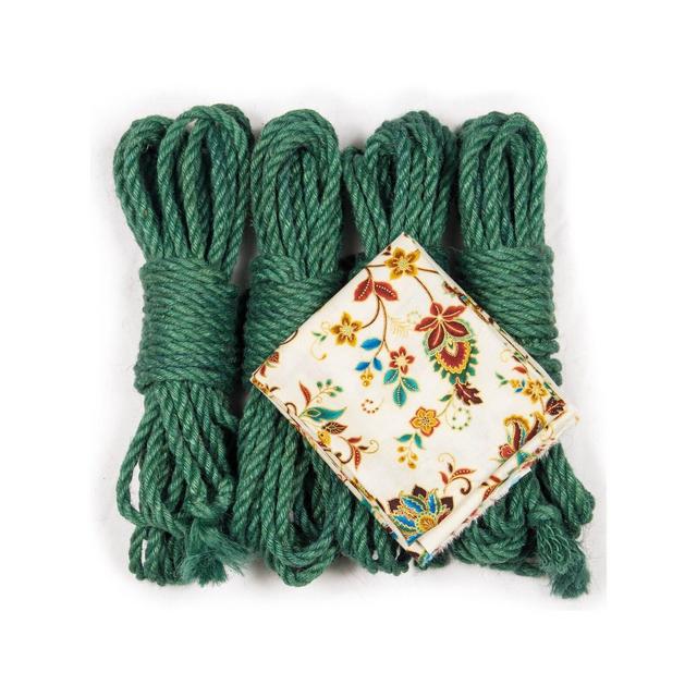 Emerald green shibari rope bondage kit