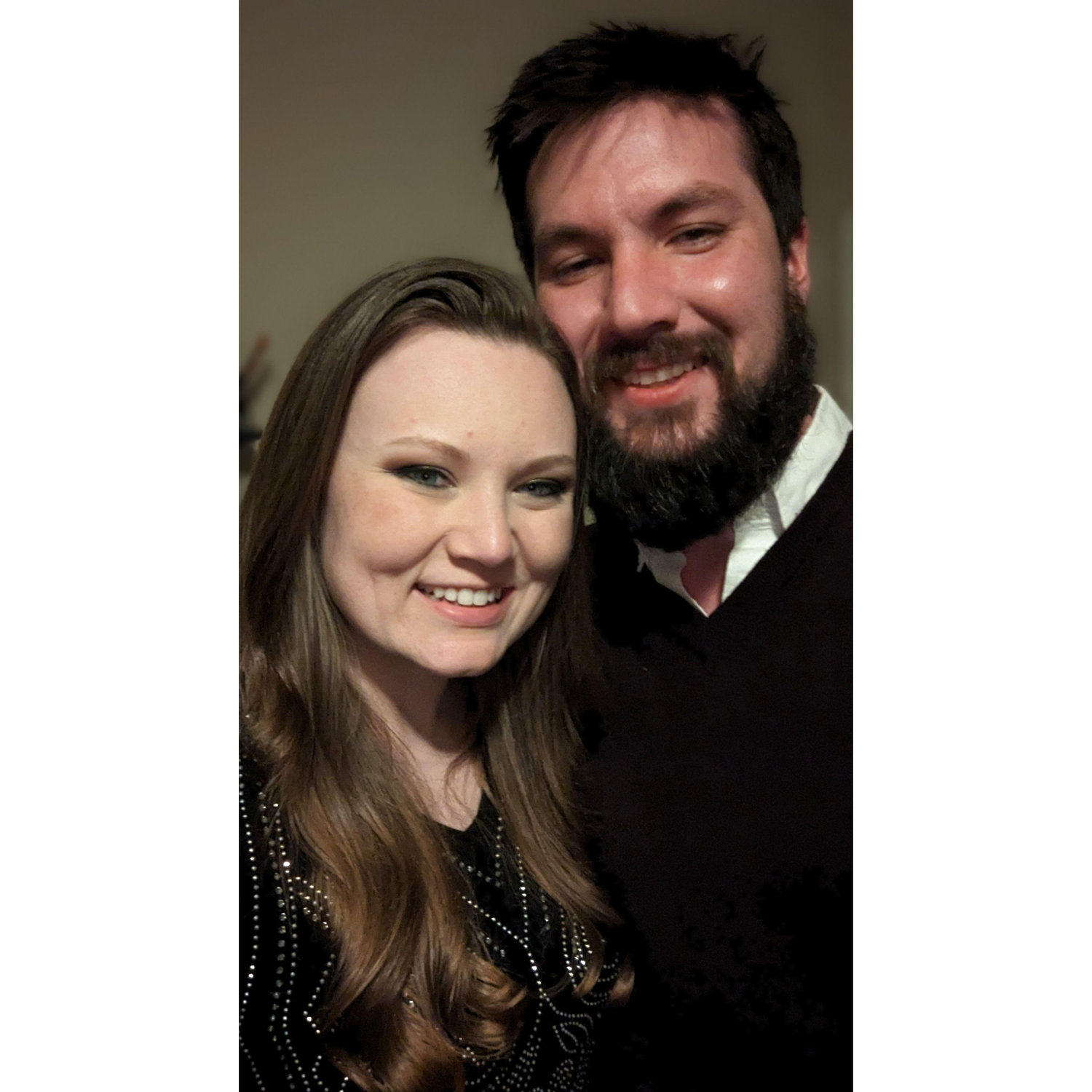 One of the first photos I took of us after a fancy dinner out for my birthday