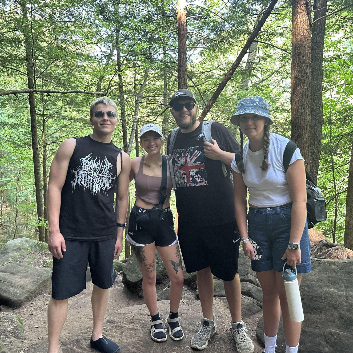 Athen, Syd, Ethan, and Jenna at Hocking Hills