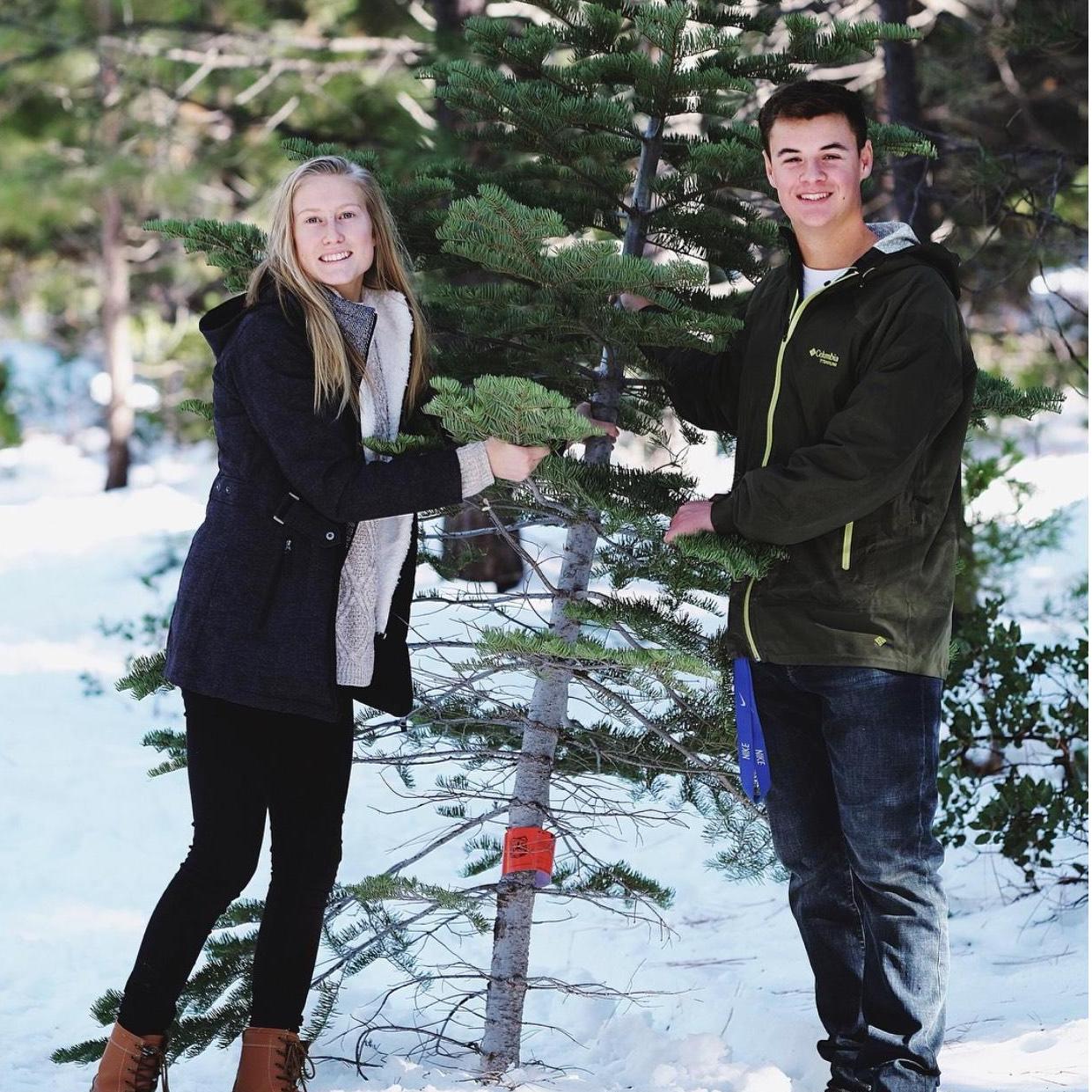 Chad went with me to cut down my first Christmas tree of my own, in the Redding forests, our first semester of college.