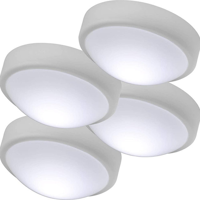 Energizer LED Tap Light, 4 Pack, Soft White, Battery Operated, Push On/Off, Wireless, Under Cabinet Lighting, Perfect for Under Cabinet, Closets, Pantry and More, 48958-P1
