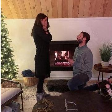 The moment he got down on one knee.