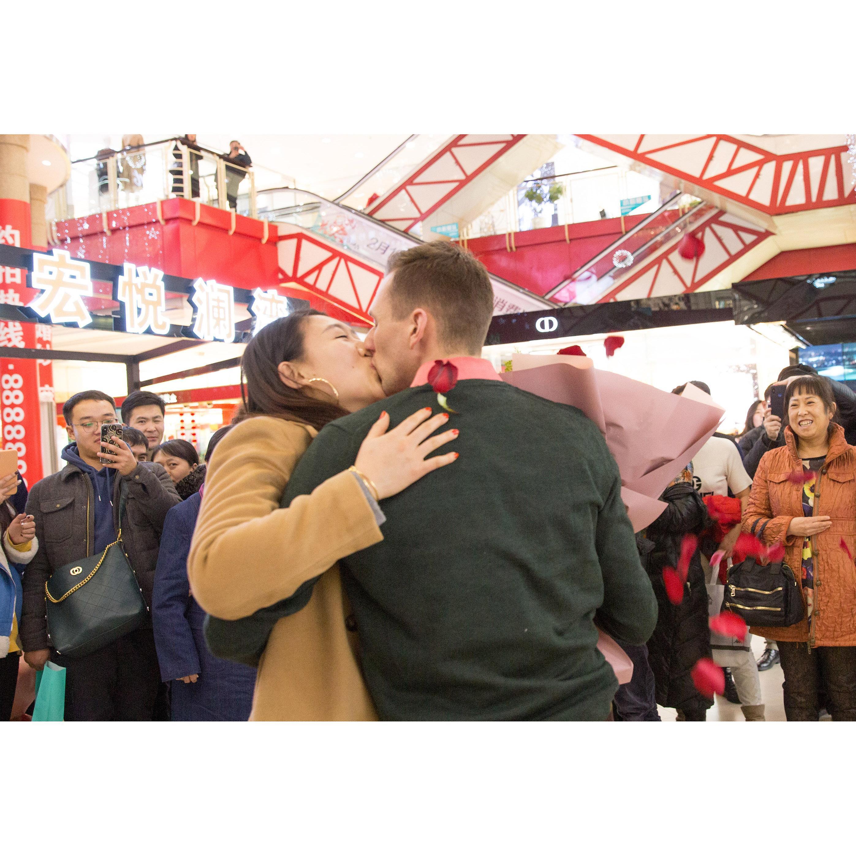 02/19/2019 Mitch's proposal to Zoie in her hometown of Daqing, China