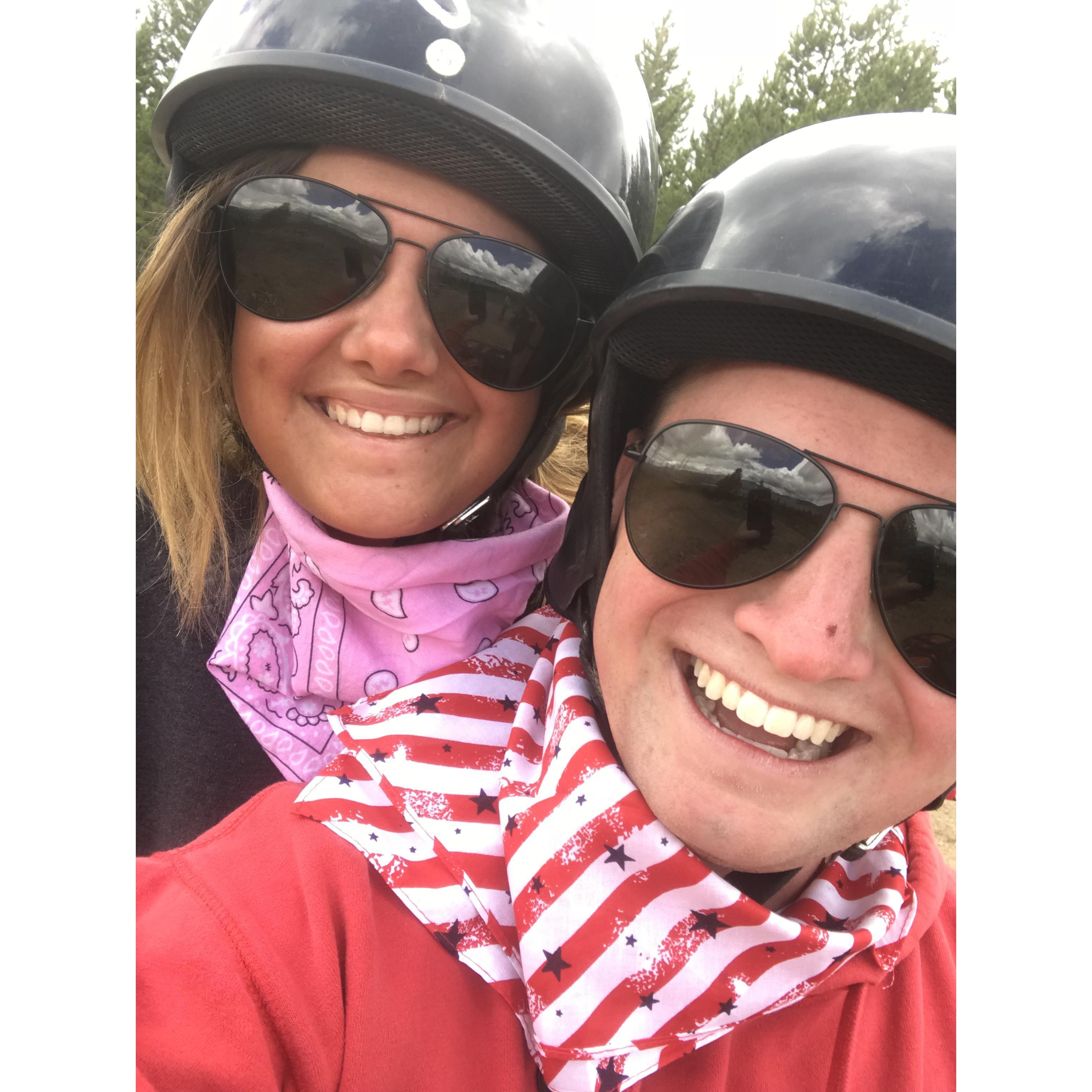 We love to go on adventures this is one of many when we went to Colorado and did an ATV ride through the mountains.