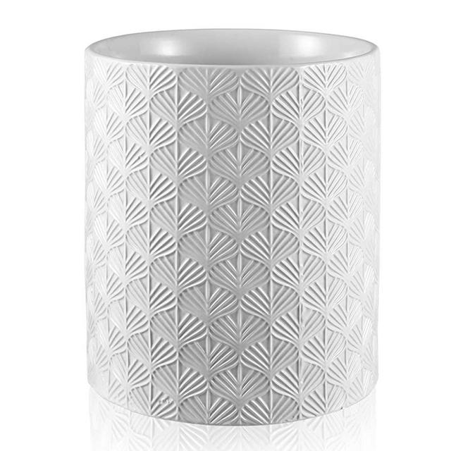 Kitchen Utensil Holder, Ceramic Utensil Crock Large Utensils Holder for Countertop, White