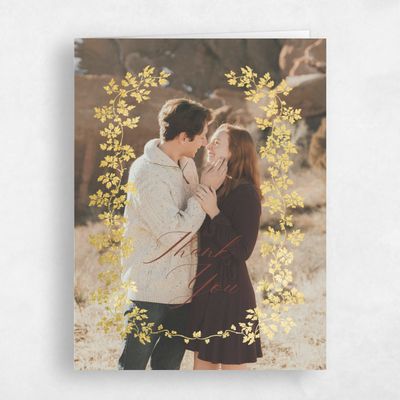 Brown Wedding Thank You - Edera Photo Foil