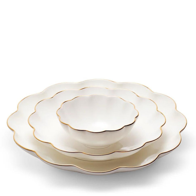 Aerin Scalloped Nesting Serving Dishes, Set of 3