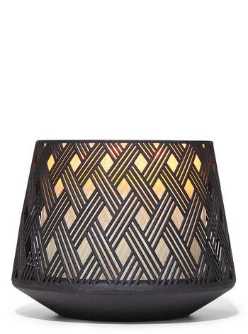 Basketweave with Base 3-Wick Candle Holder