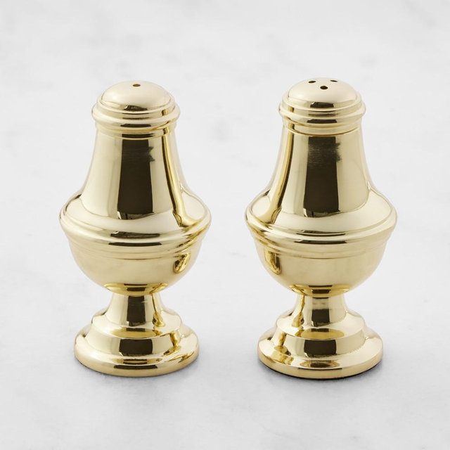 Heirloom Salt & Pepper Shakers, Gold
