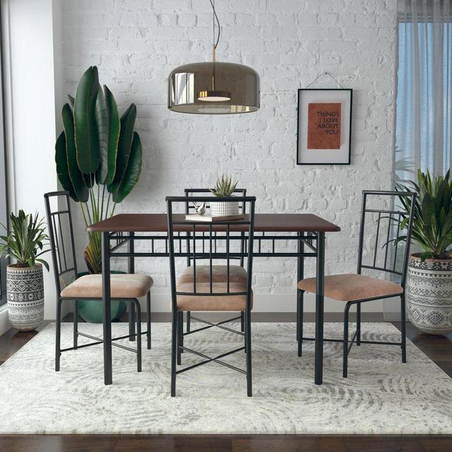 Mainstays 5-Piece Dining Set, Brown