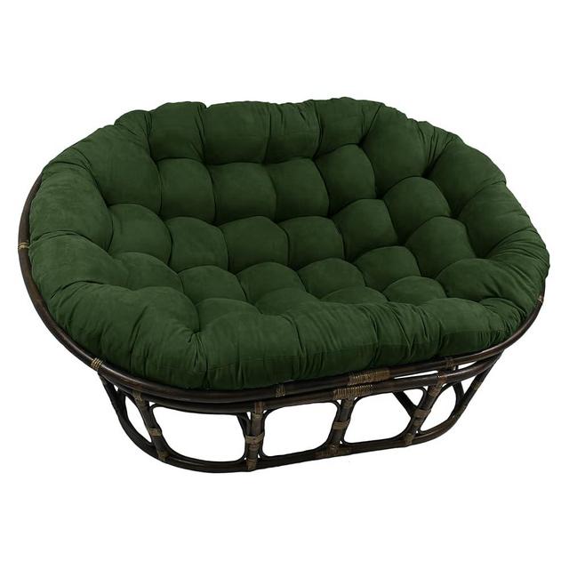 Blazing Needles Microsuede Double Papasan Cushion, 1 Count (Pack of 1), Hunter Green