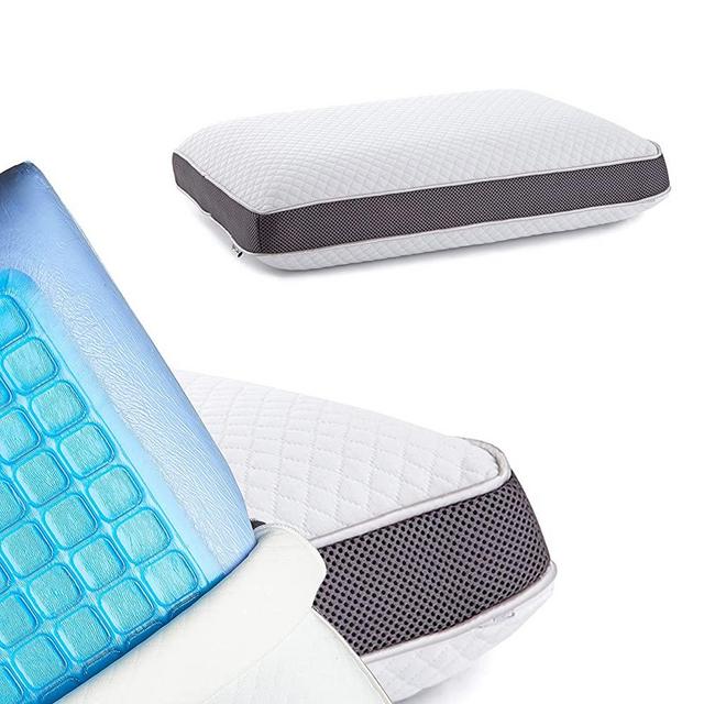 Perfect Cloud Dual Option Cooling Gel Pillow - Features Gel Pods for Maximum Cooling - Standard