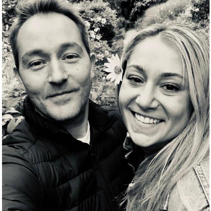 In the Cotswolds the day after Rob proposed!
