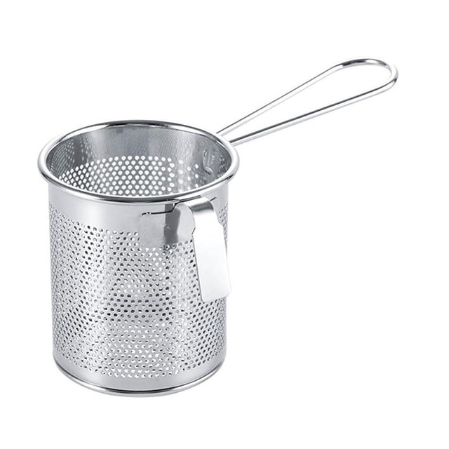 DOITOOL Pasta Strainer Pasta Basket for Boiling Fine Mesh Strainer Basket Stainless Steel Strainer with Handle Dumpling Noodle Strainer Spaghetti Strainer