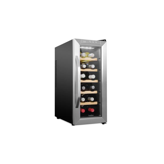 Ivation 12 Bottle Thermoelectric Wine Cooler Fridge Mini Refrigerator