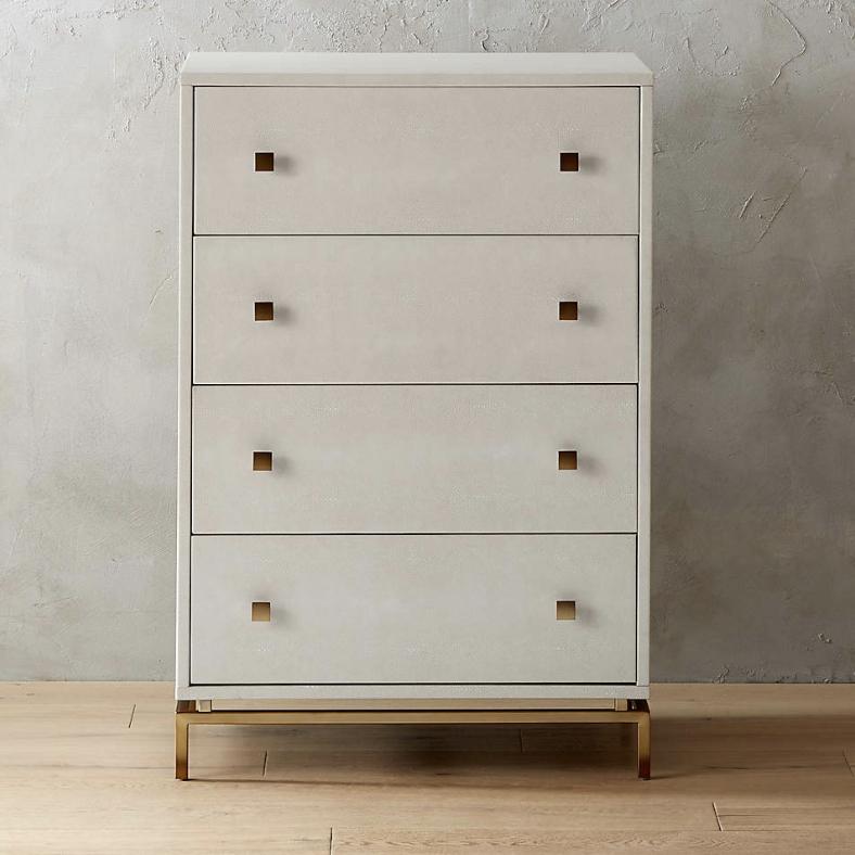 Ivory embossed dresser