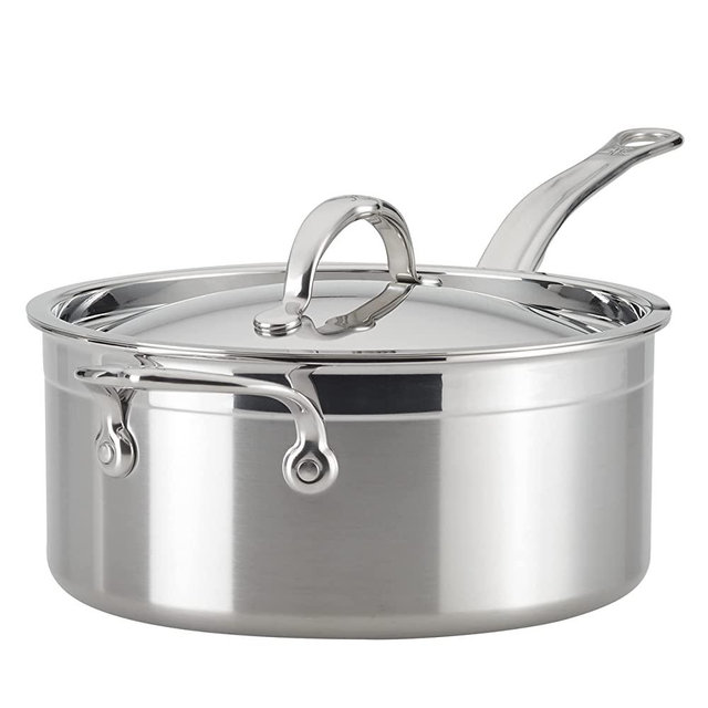 Hestan - ProBond Collection - Professional Clad Stainless Steel Sauce Pan, Induction Cooktop Compatible, 4 Quart