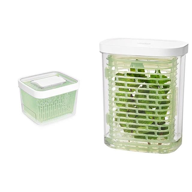 OXO Good Grips GreenSaver Produce Keeper - 4.3 Qt & Good Grips GreenSaver Herb Keeper- 1.8 QT