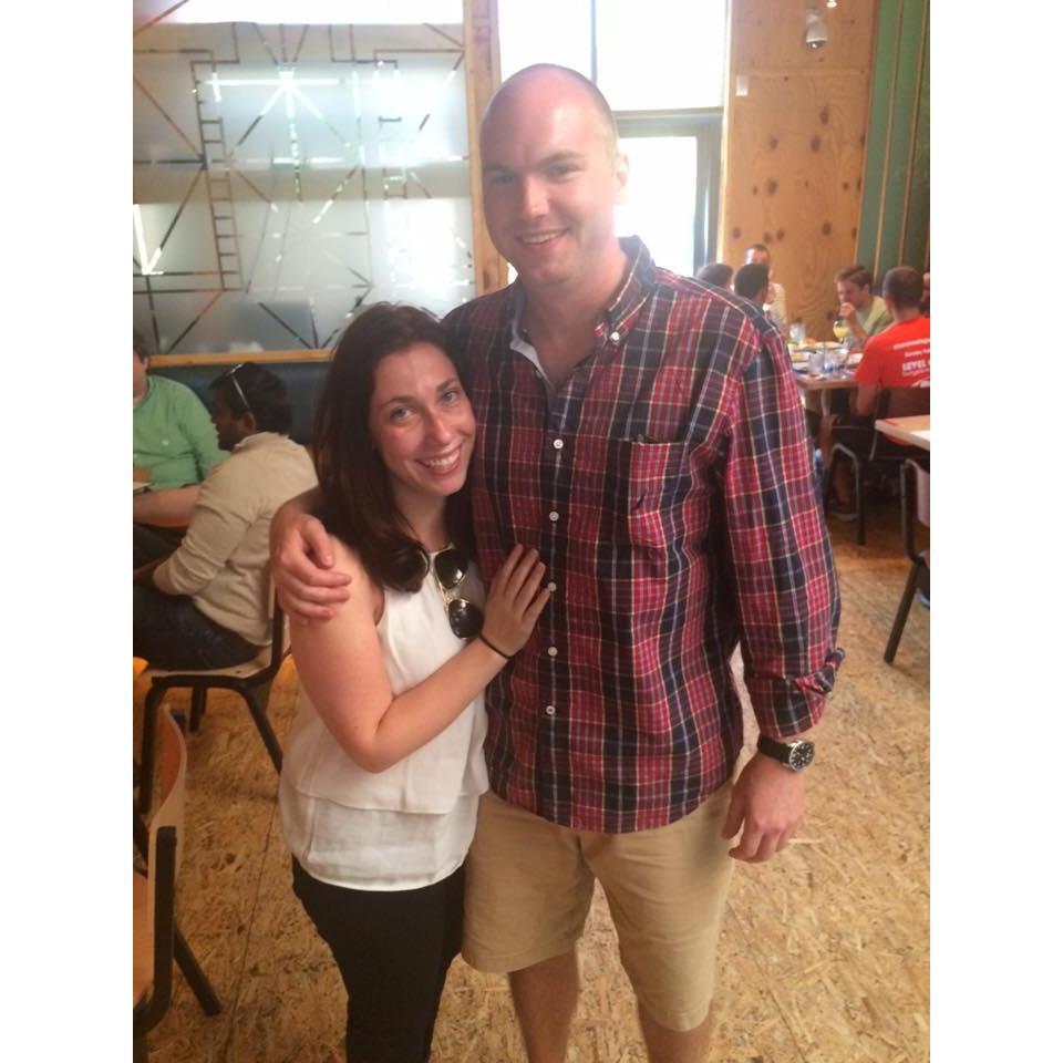 Our first picture together, Liz's 24th Birthday Party