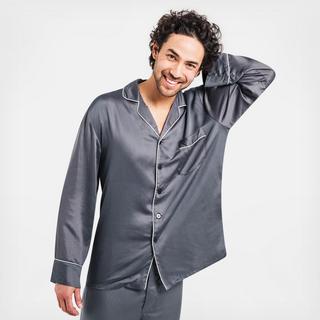Men's Sateen Long Sleeve PJ Shirt