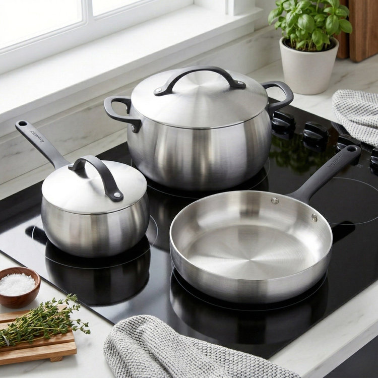 BergHOFF, Belly Tri-Ply 5-Piece Cookware Set | Zola