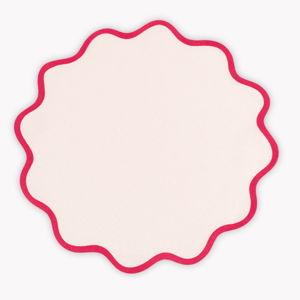 Scallop Edge Placemat - set of 4 - Pink & Azalea