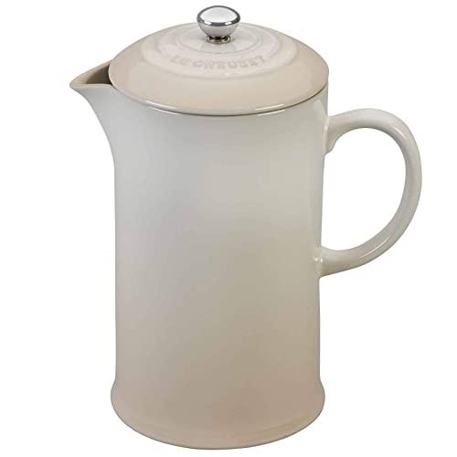 Le Creuset Stoneware French Press, 34 oz., Meringue