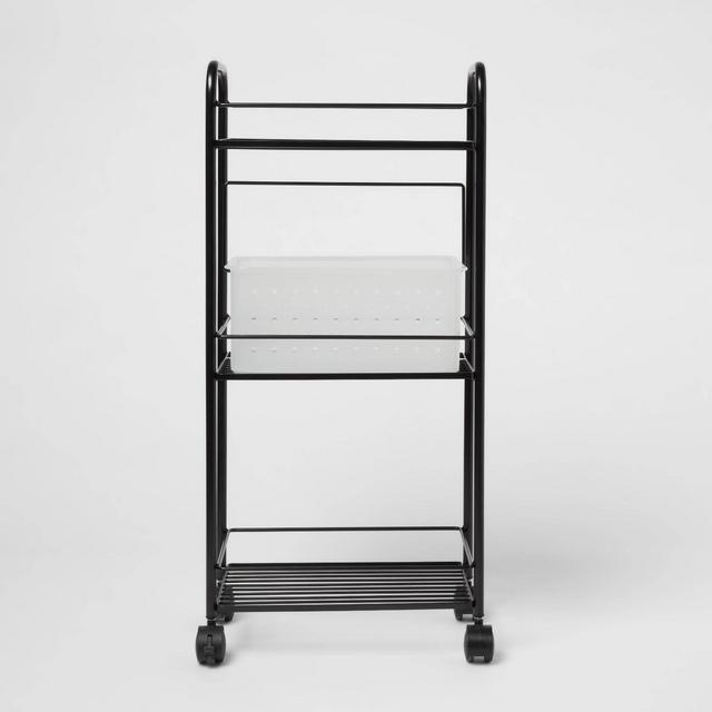 Metal Shower Caddy Tower with Removable Plastic Caddy Black - Room Essentials™