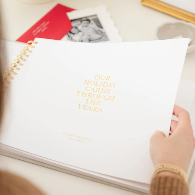 Grey Holiday Card Book