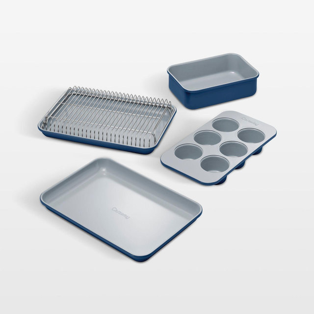 Caraway ® Navy 5-Piece Mini Bakeware Set with Storage Tray