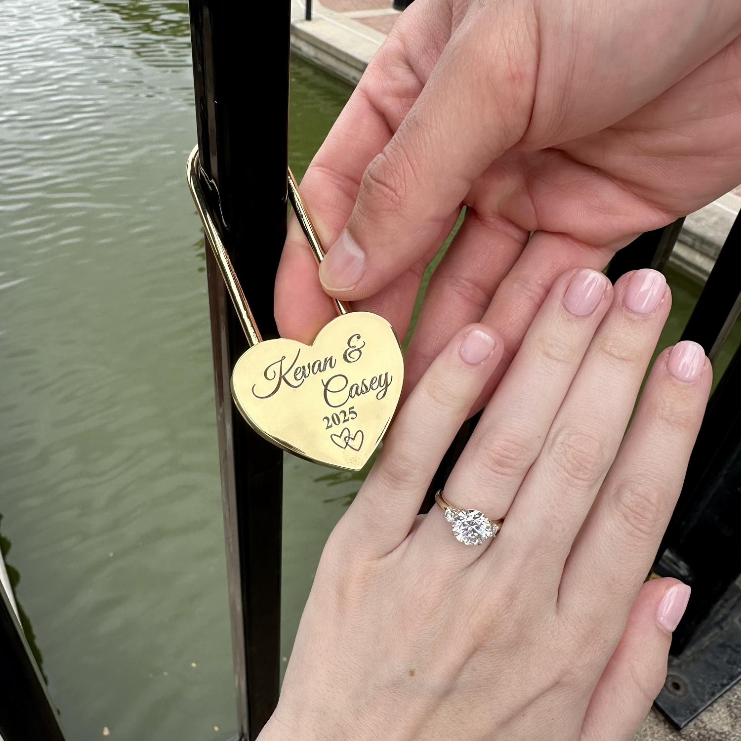 Added a lock to the love-lock bridge near our apartment!