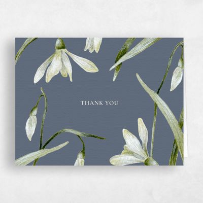 Slate, Blue Wedding Thank You - Marlette Bloom