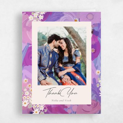 Dusty Purple Wedding Thank You - Chesley Photo