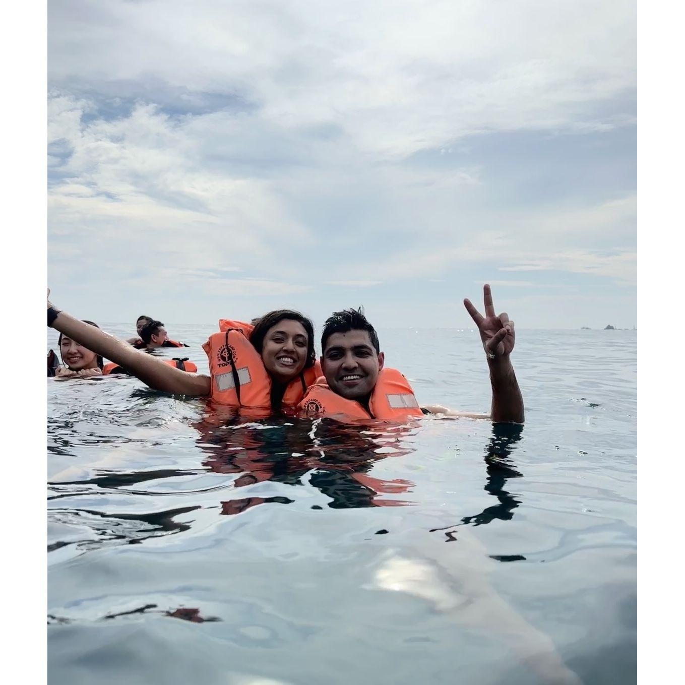 Taking a little boat ride around Phuket - Yash thought it was a good idea to bring his phone in the water (surprise.. it actually worked!)