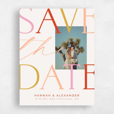 Light Oatmeal, Beige Wedding Save the Date - Josephine Portrait