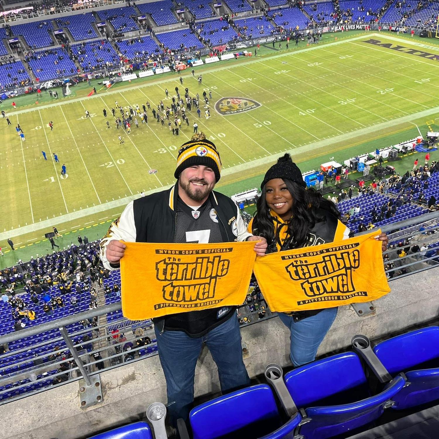 Our first NFL Game! And the Steelers won!!