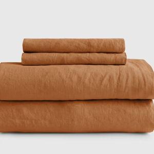 Linen Sheets | Quince | Color: Terracotta