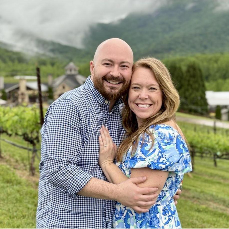 Photos taken right after Alan popped the question!