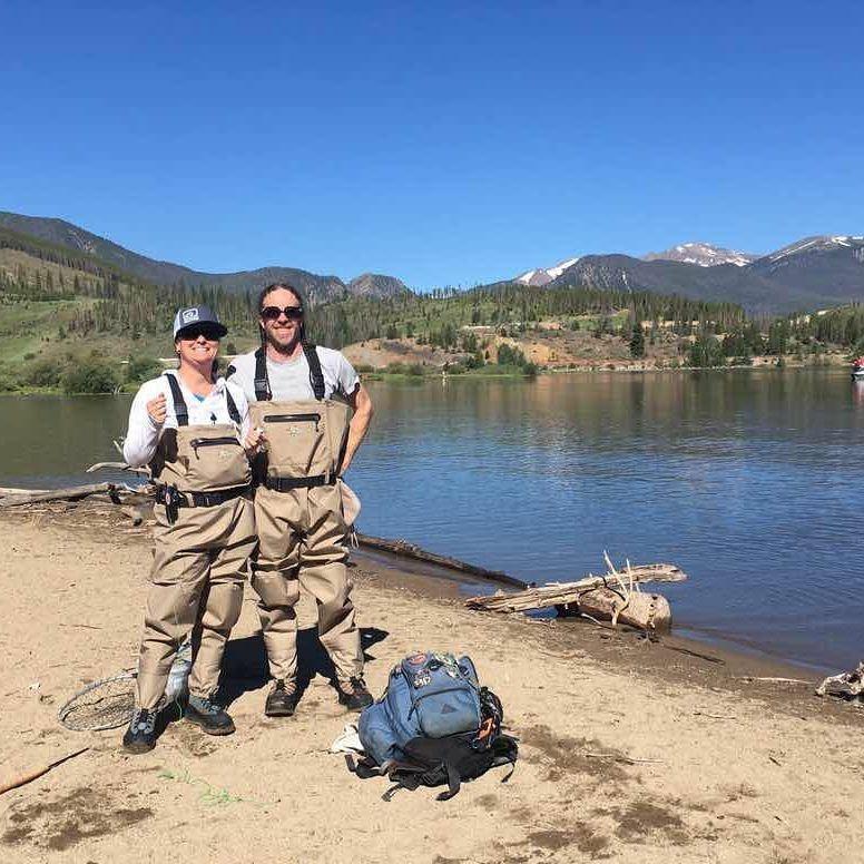 Nerd alert! Yes we are wearing matching waders, gotta look good while fishing!