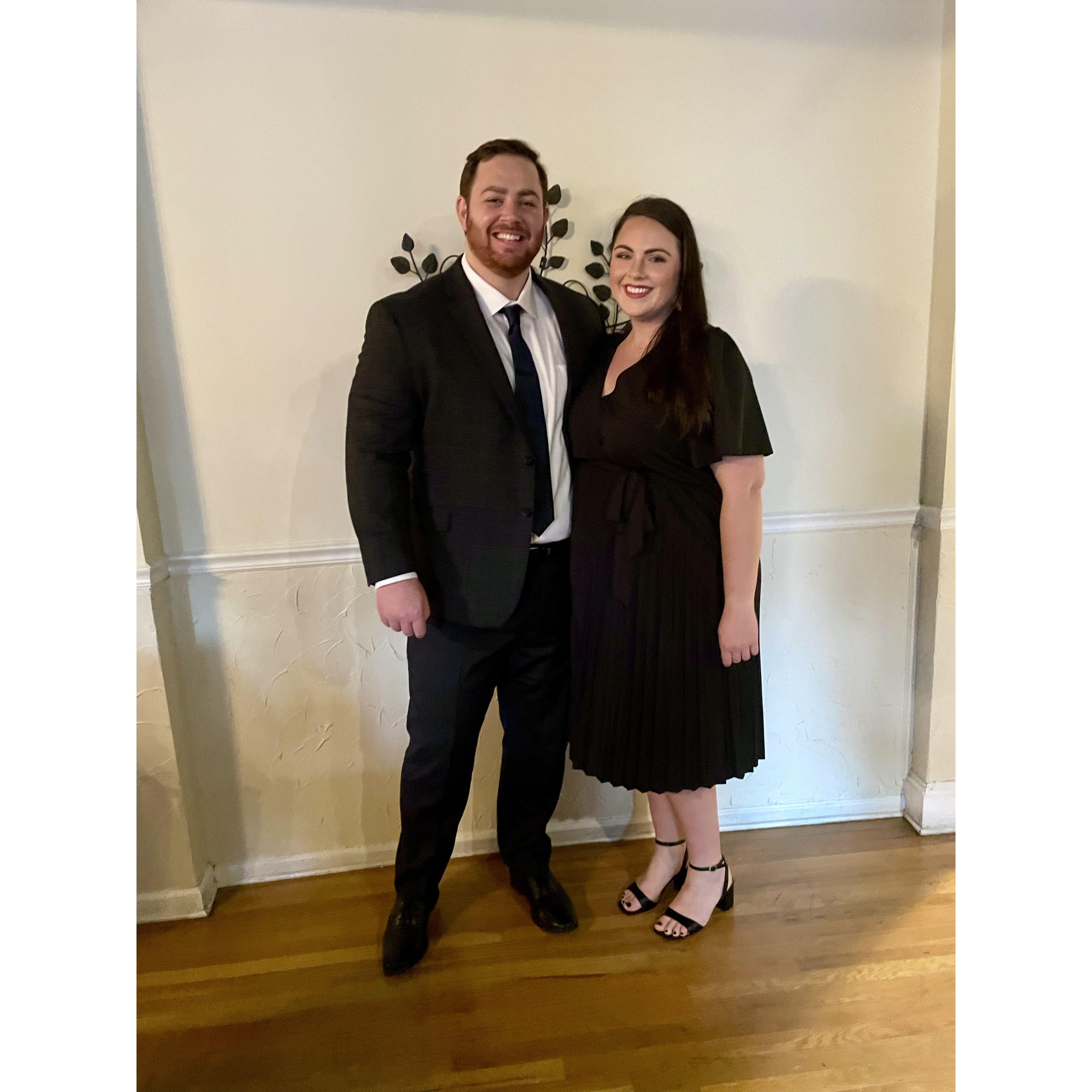 At our friends wedding... we looked so good I had to get a picture!
(Dec. 2022)